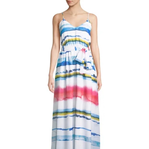 CATHERINE MALANDRINO maxi dress in tie-dye striped - Picture 1 of 6